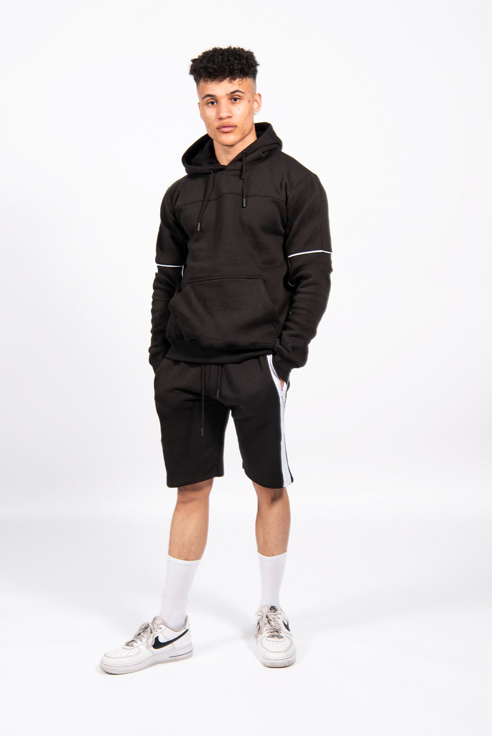 Short discount black hoodie