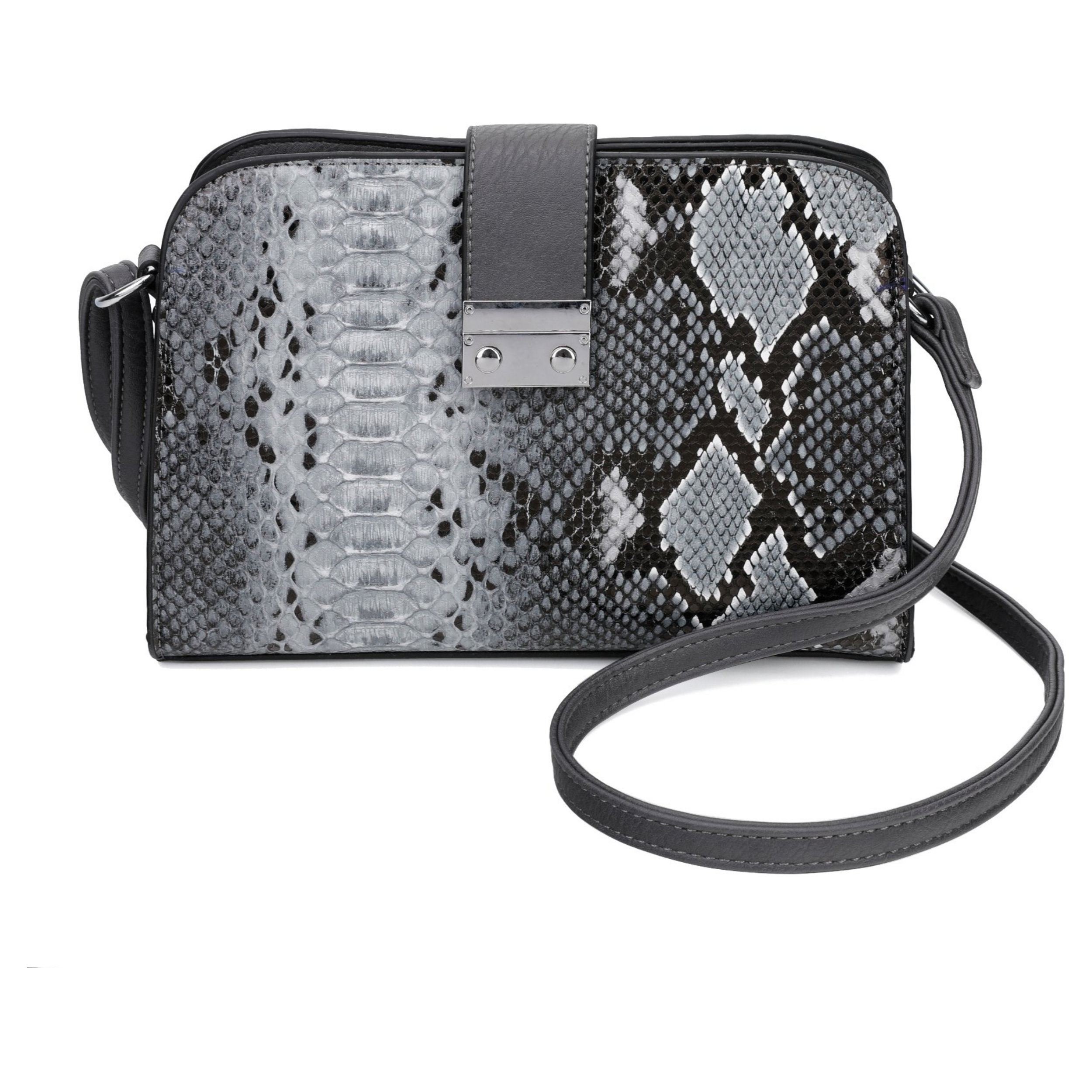 SilverToned Animal Print Cross Body Bag Shoulder Bag Go Wholesale