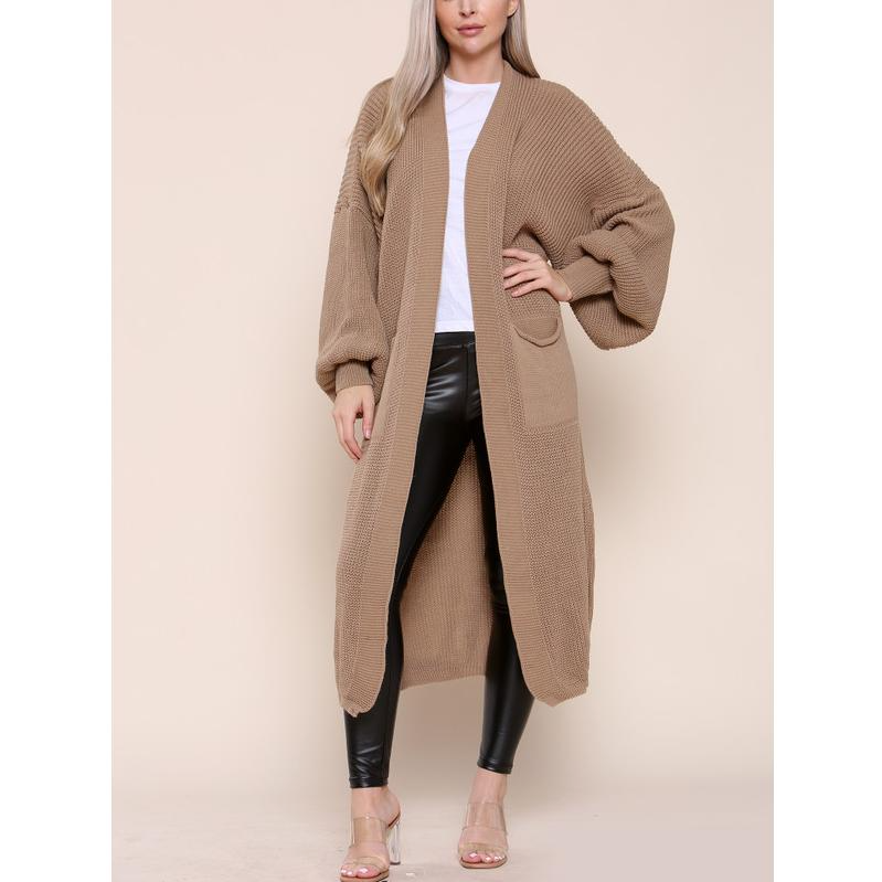Balloon sleeve best sale cardigan long