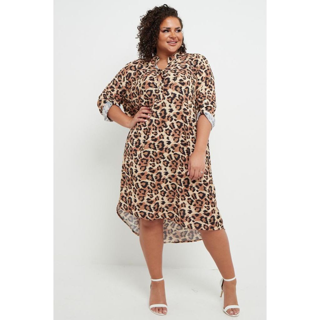 Plus size leopard print top best sale uk