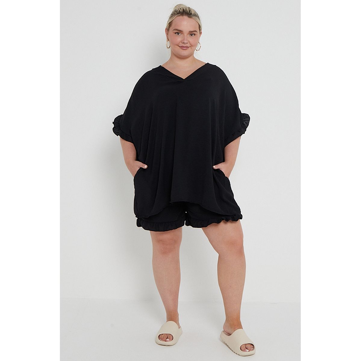 Plus size clearance matching short sets