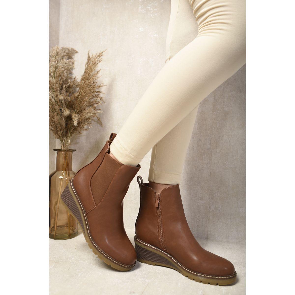 Low wedge boots deals