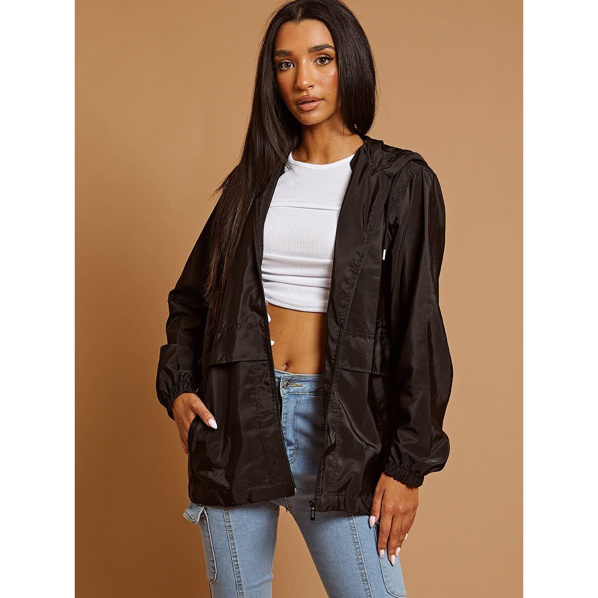 Oversized Hooded Festival Rain Jacket Go Wholesale