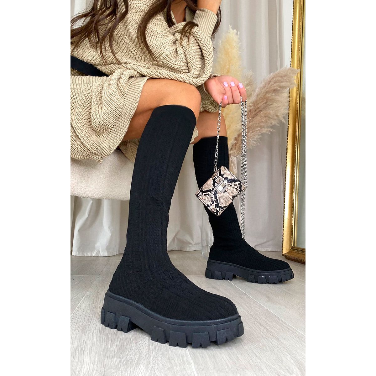 Chunky sock booties discount