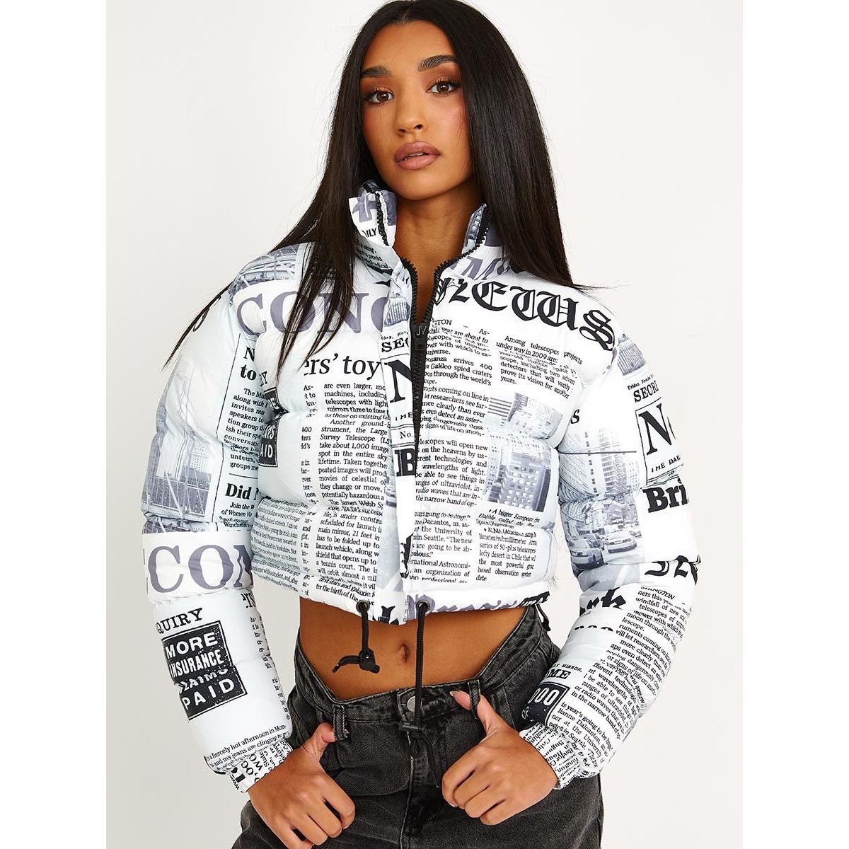 Newspaper print jacket 2025