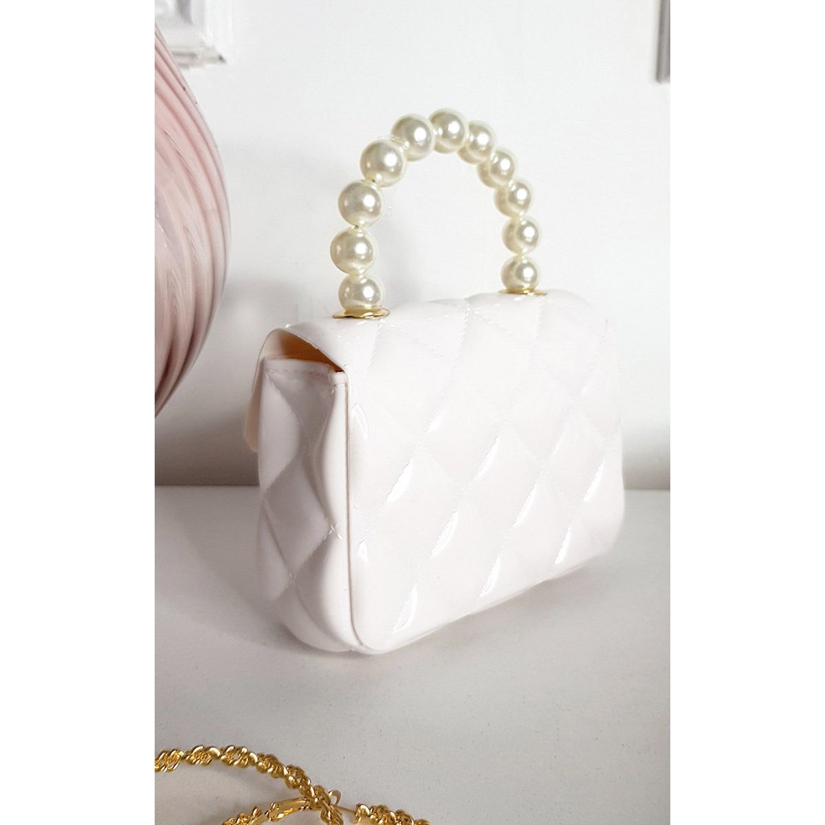 Bag with pearl handle online