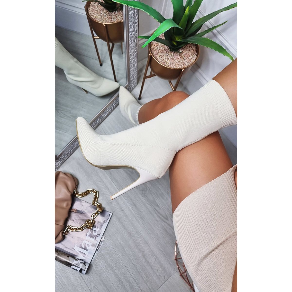 Mid Calf Sock Boots Go Wholesale