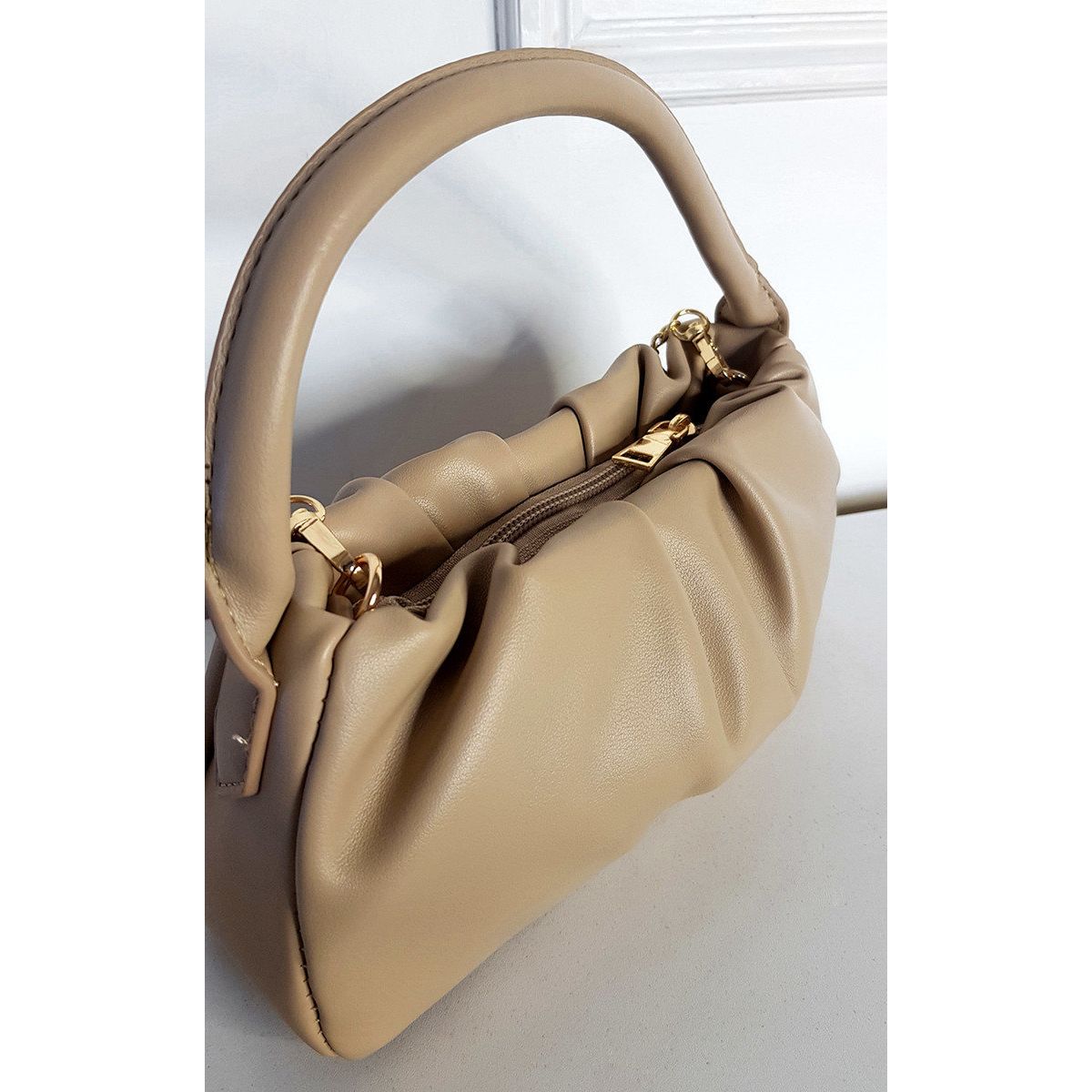 Leather Shoulder Bag with Chain Detail Go Wholesale