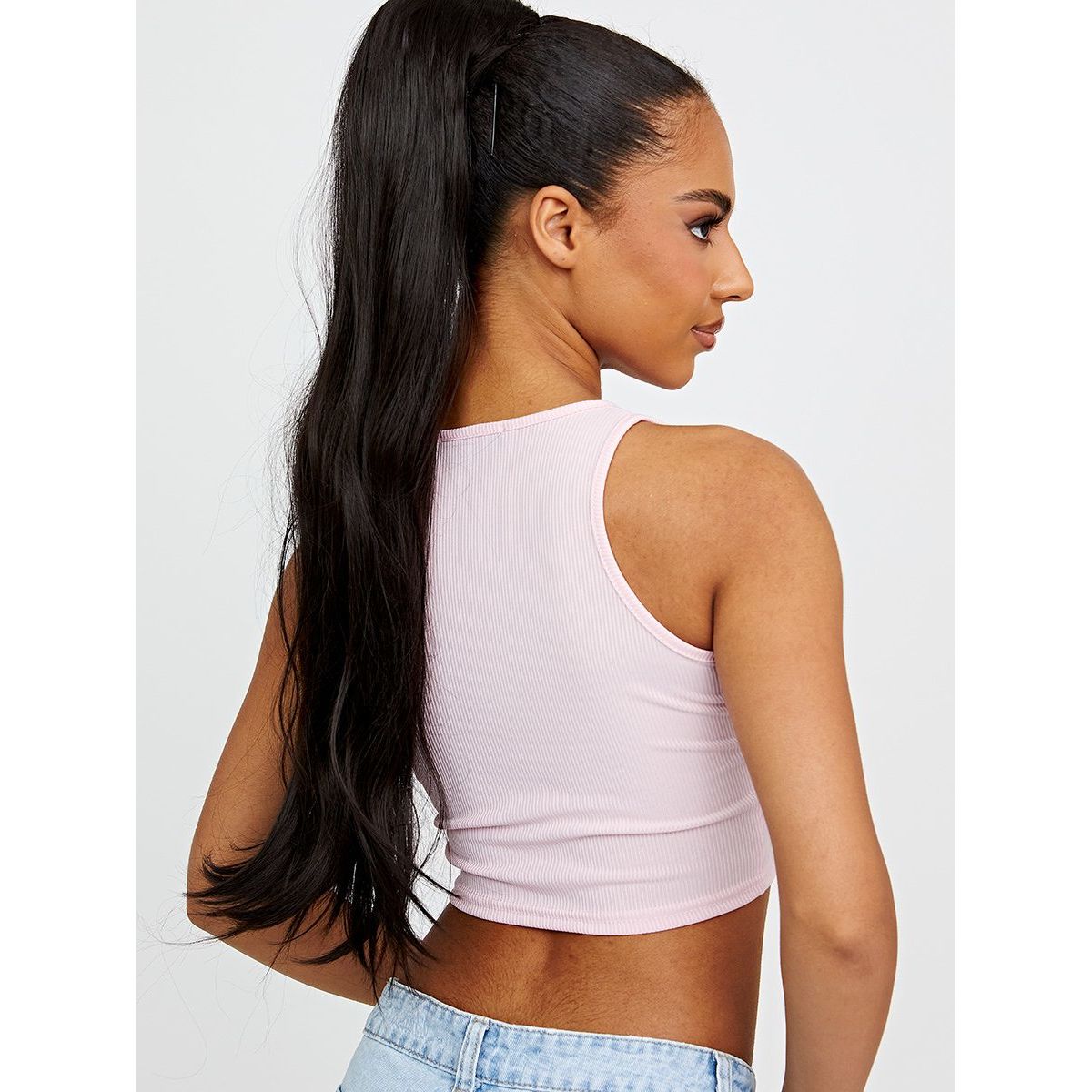 Plain Ribbed Vest Crop Top Go Wholesale
