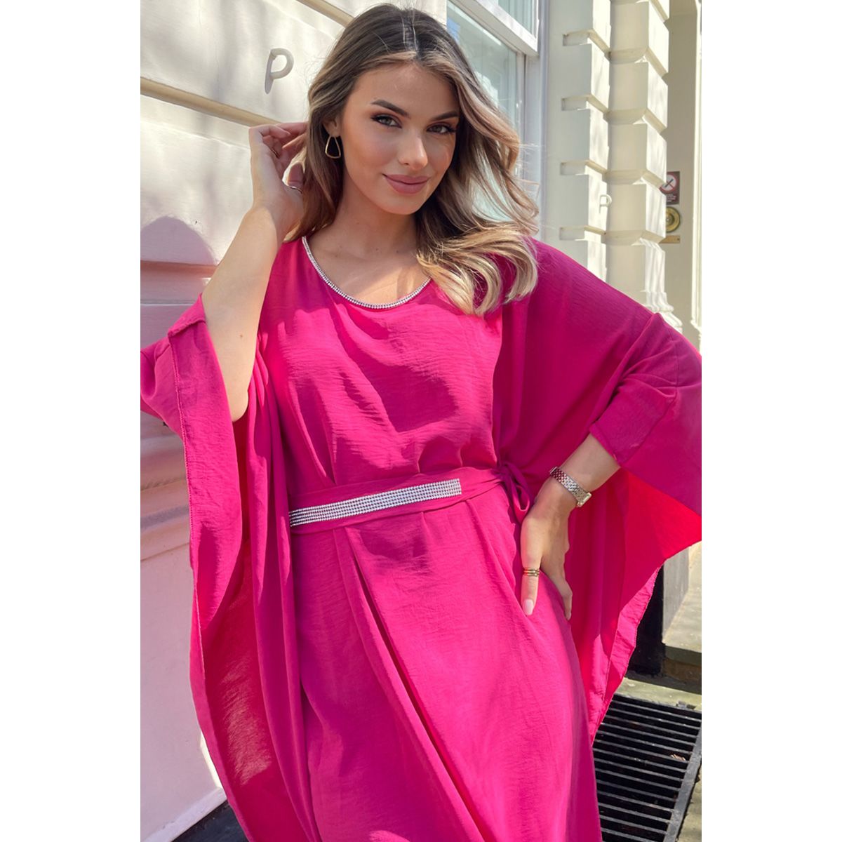 Chiffon kaftan hotsell maxi dress