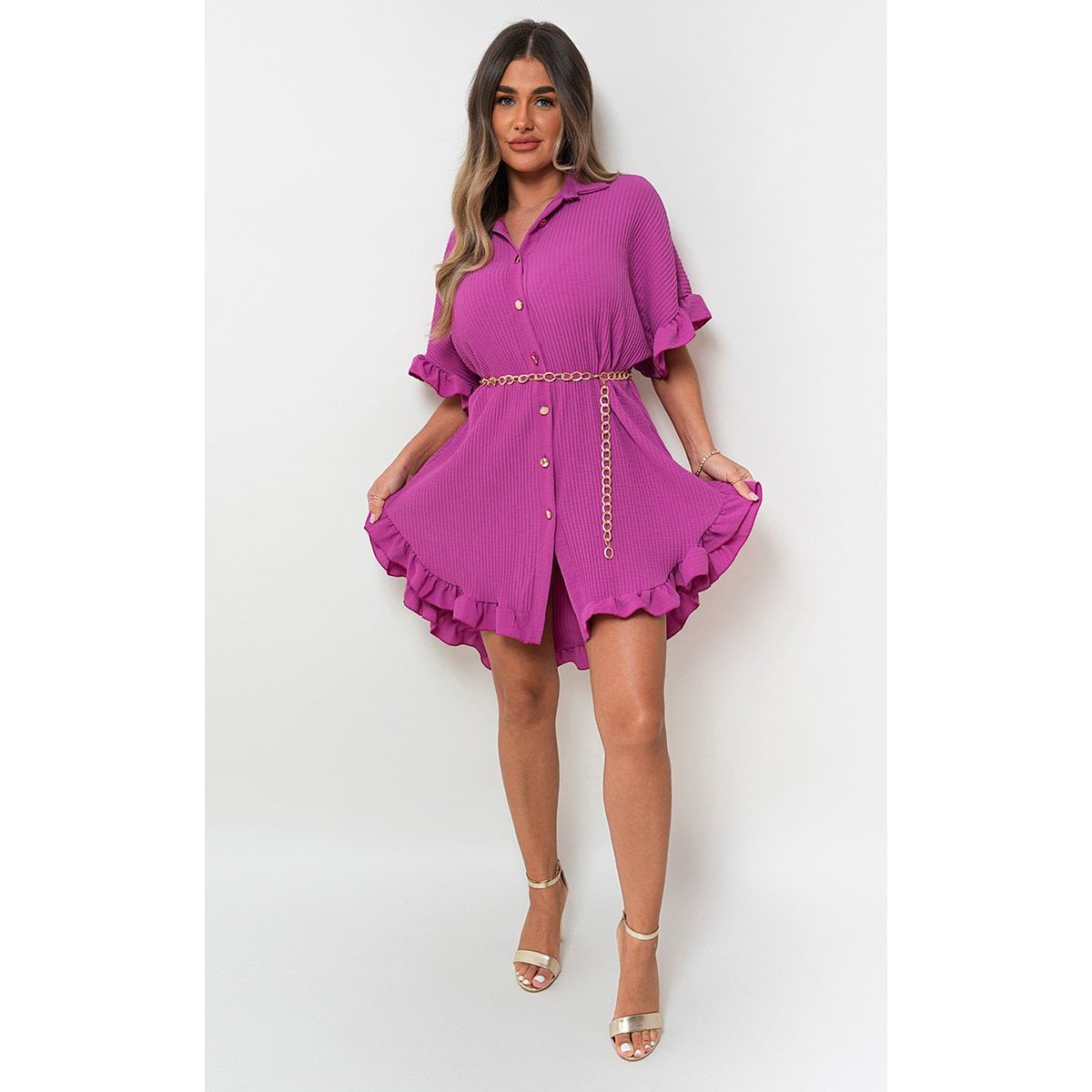 Oversized ruffle dress discount