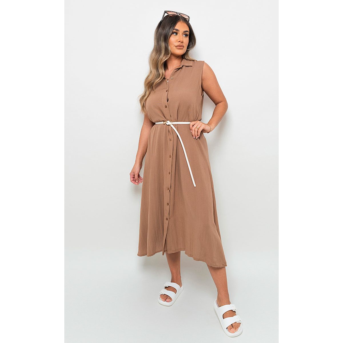 Sleeveless midi dress casual top