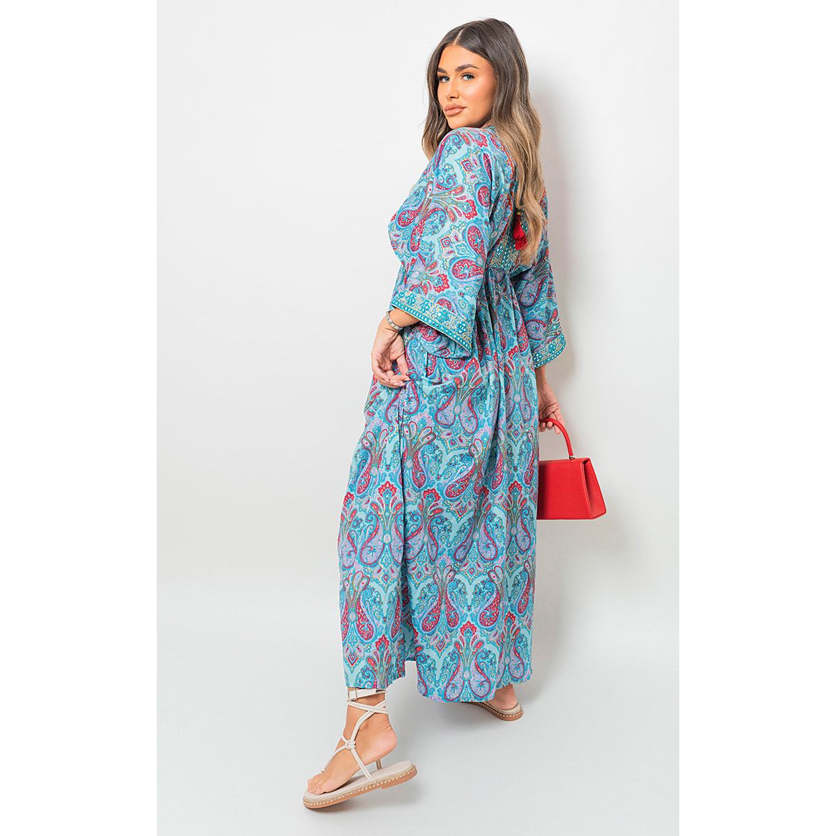 Printed maxi top clearance