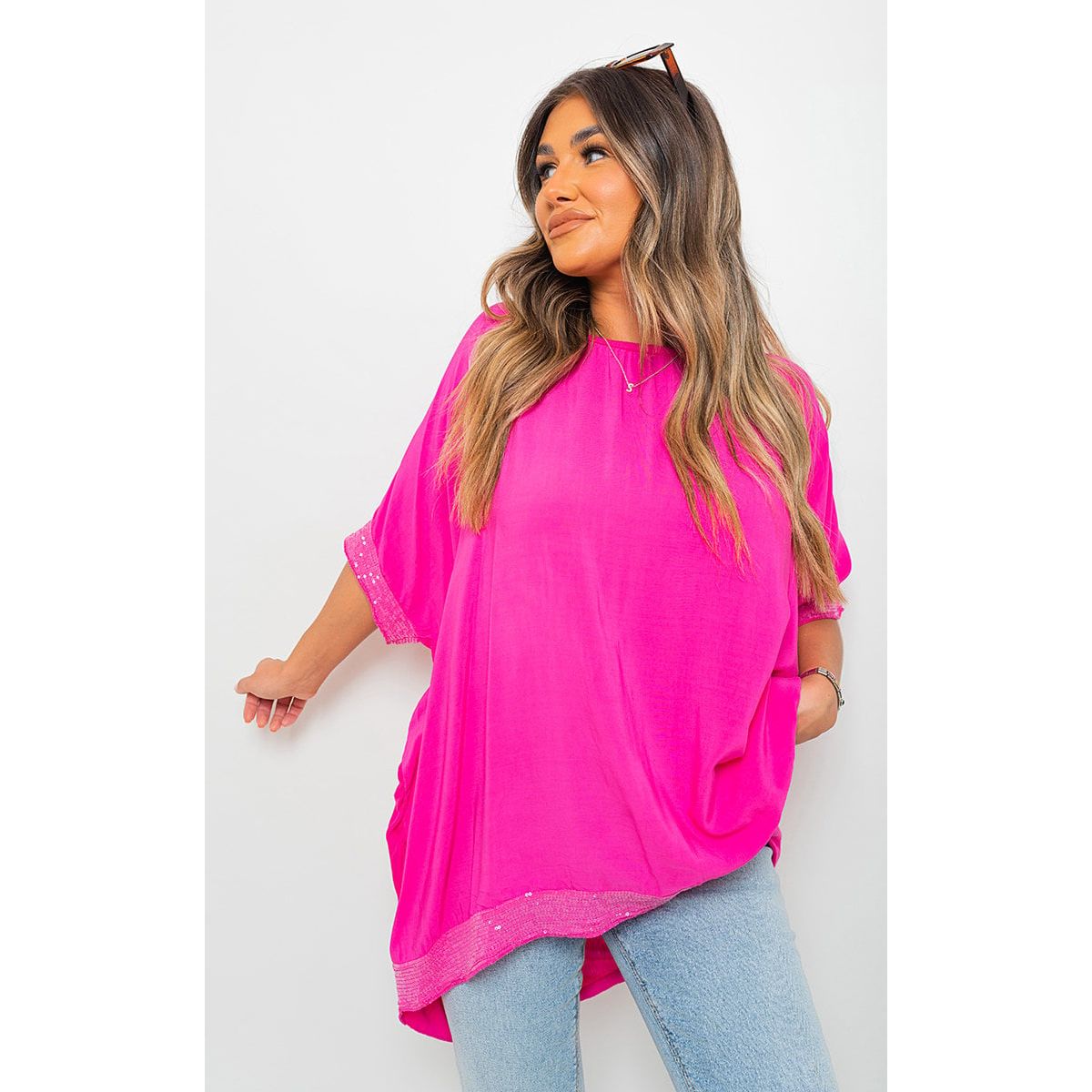 Sequin Trim Top Go Wholesale