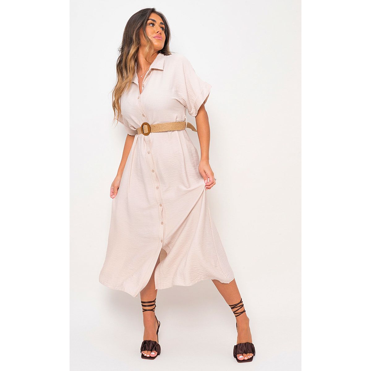 Short sleeve on sale collared dress