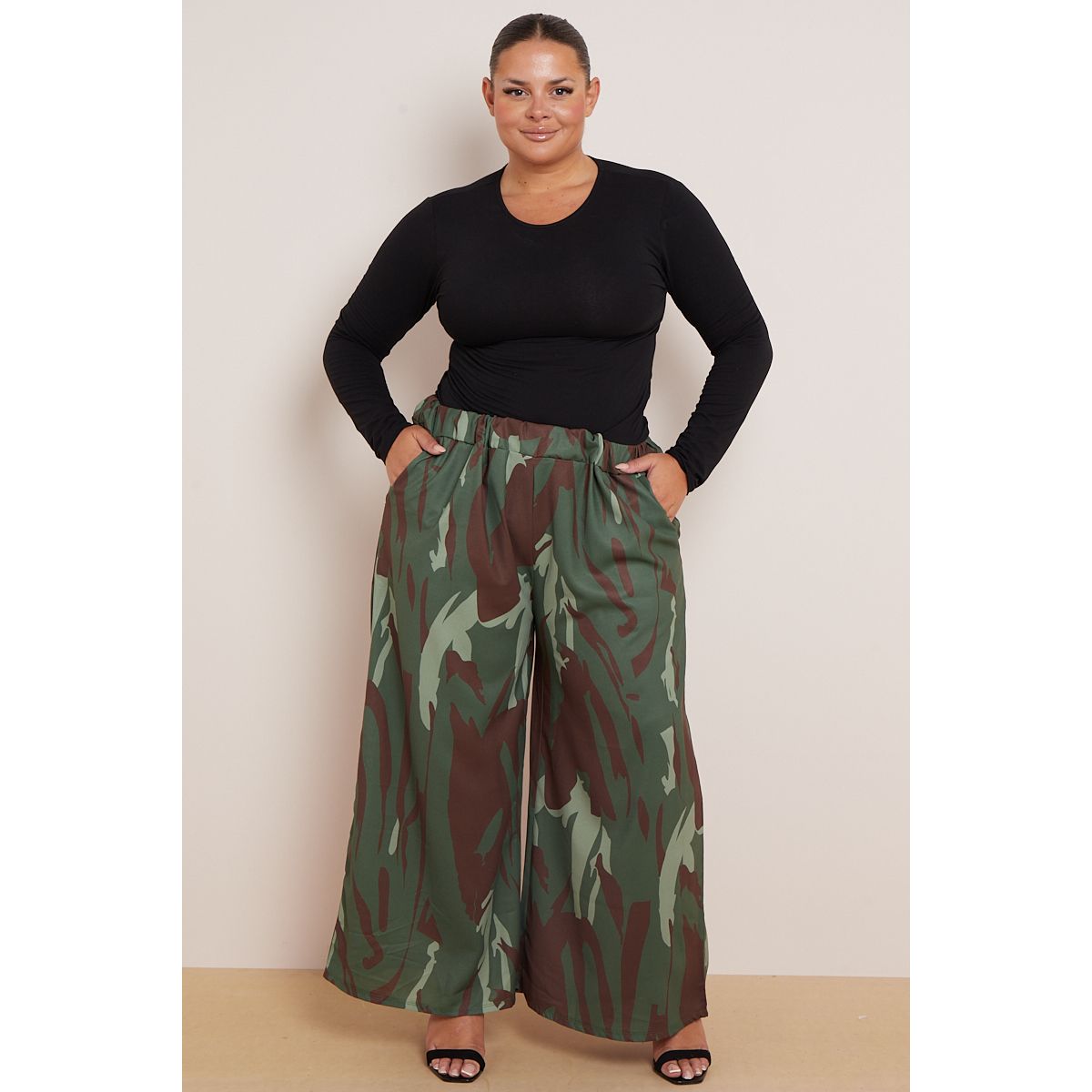 Plus size palazzo trousers uk hot sale