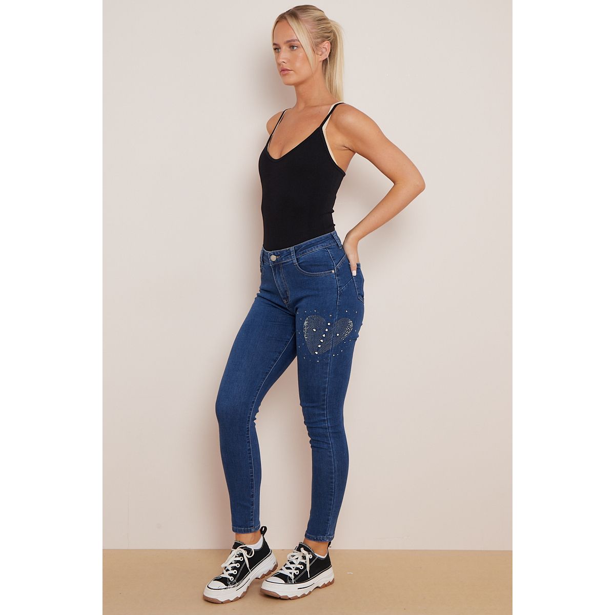 Diamante store skinny jeans