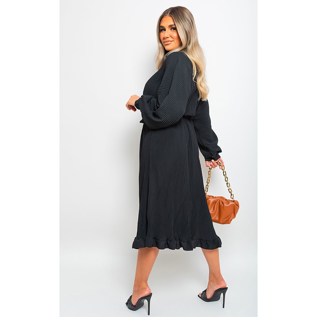 Midi dress tie waist store