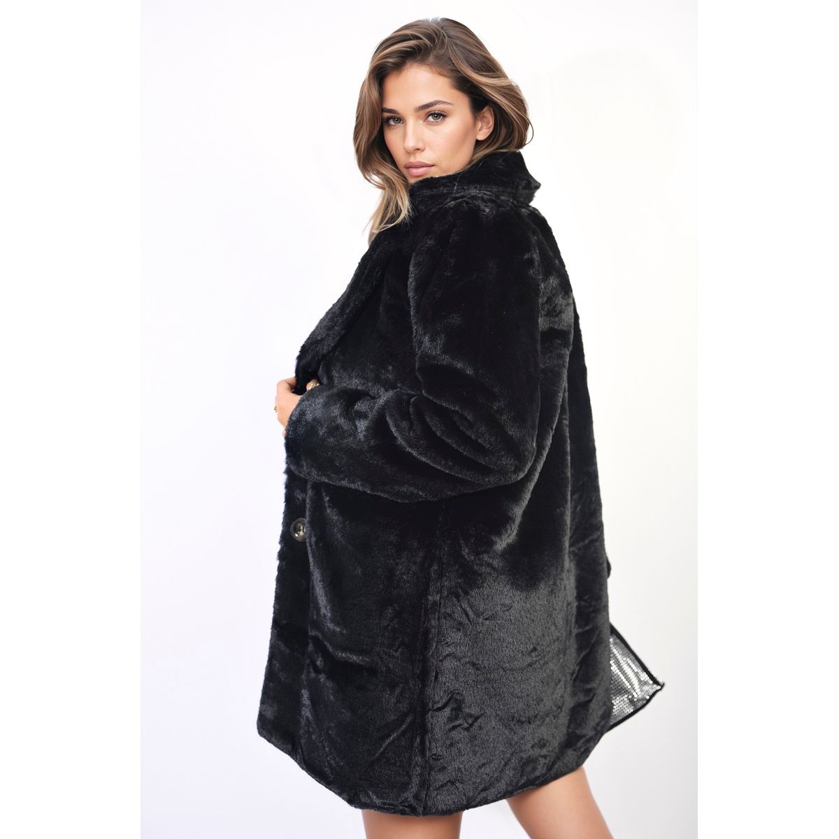 Wholesale faux fur jackets top