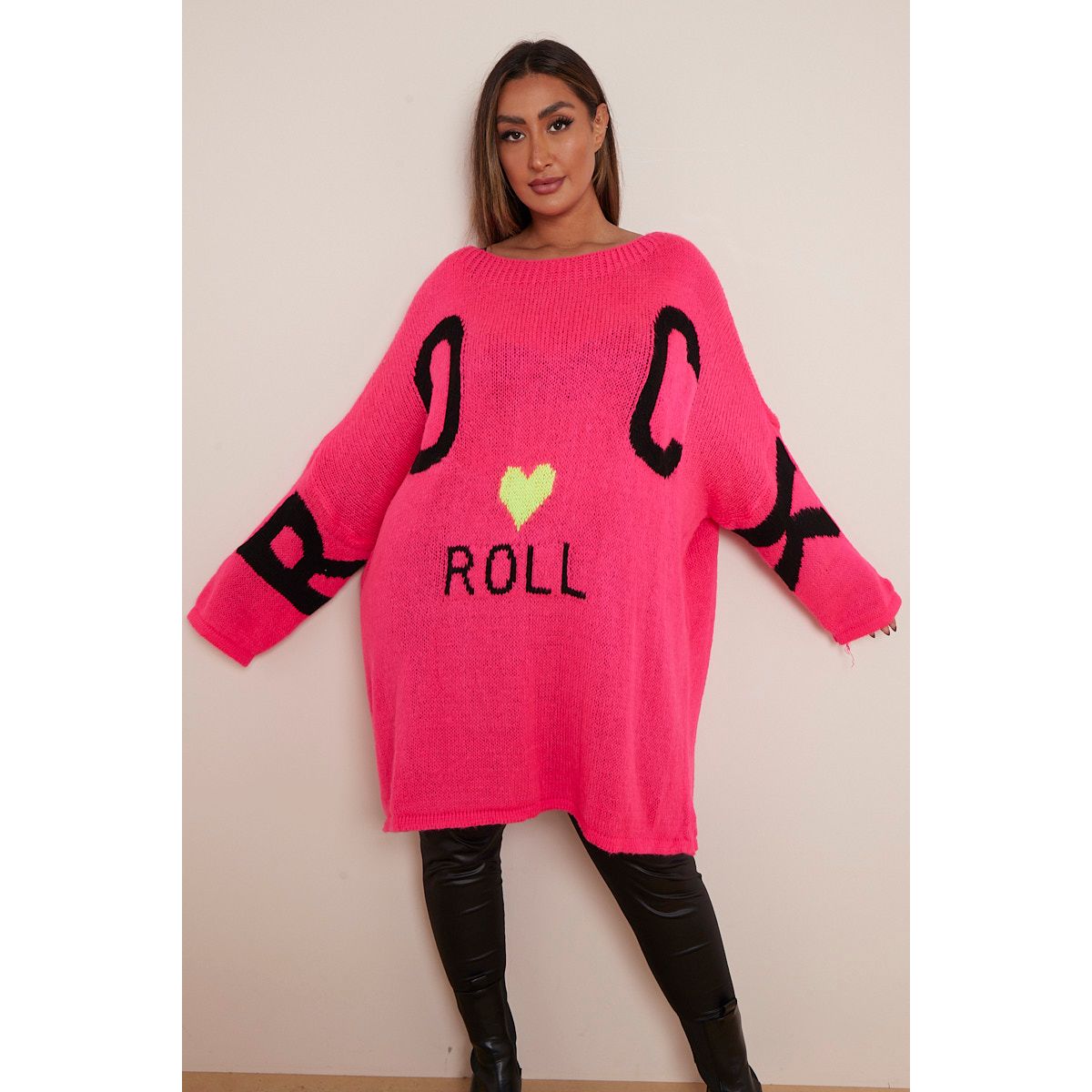 Plus size neon jumper sale