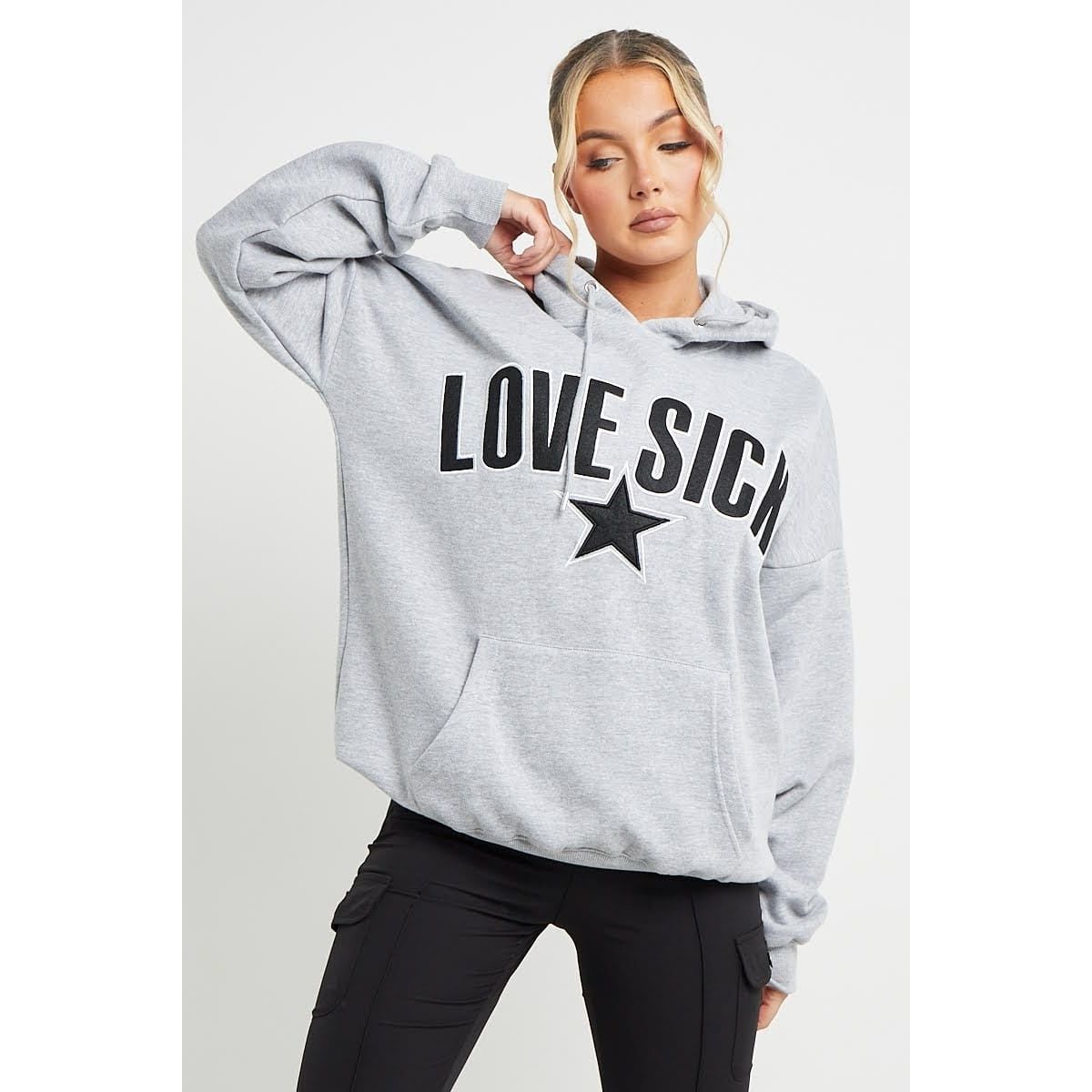 Slogan print hoodie 2025