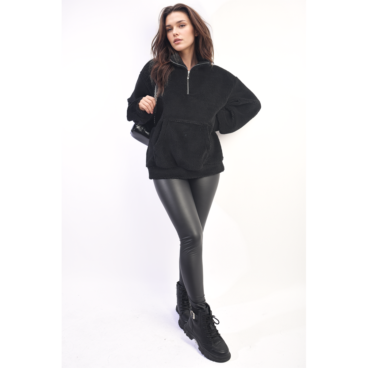 Half zip jacket with pouch hot sale