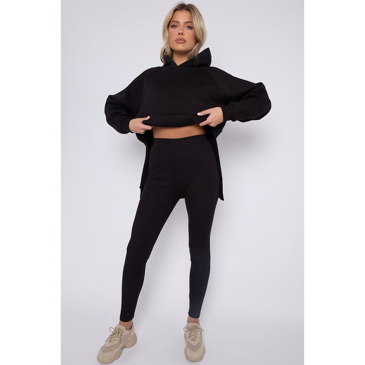 Oversized Split Sides Hoodie Ribbed Leggings Co ord Go Wholesale