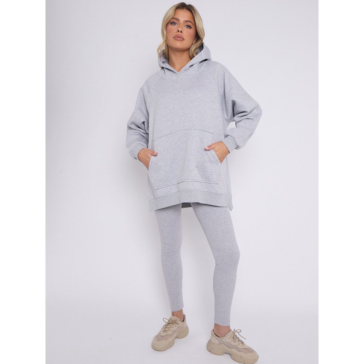 Oversized Split Sides Hoodie Ribbed Leggings Co ord Go Wholesale