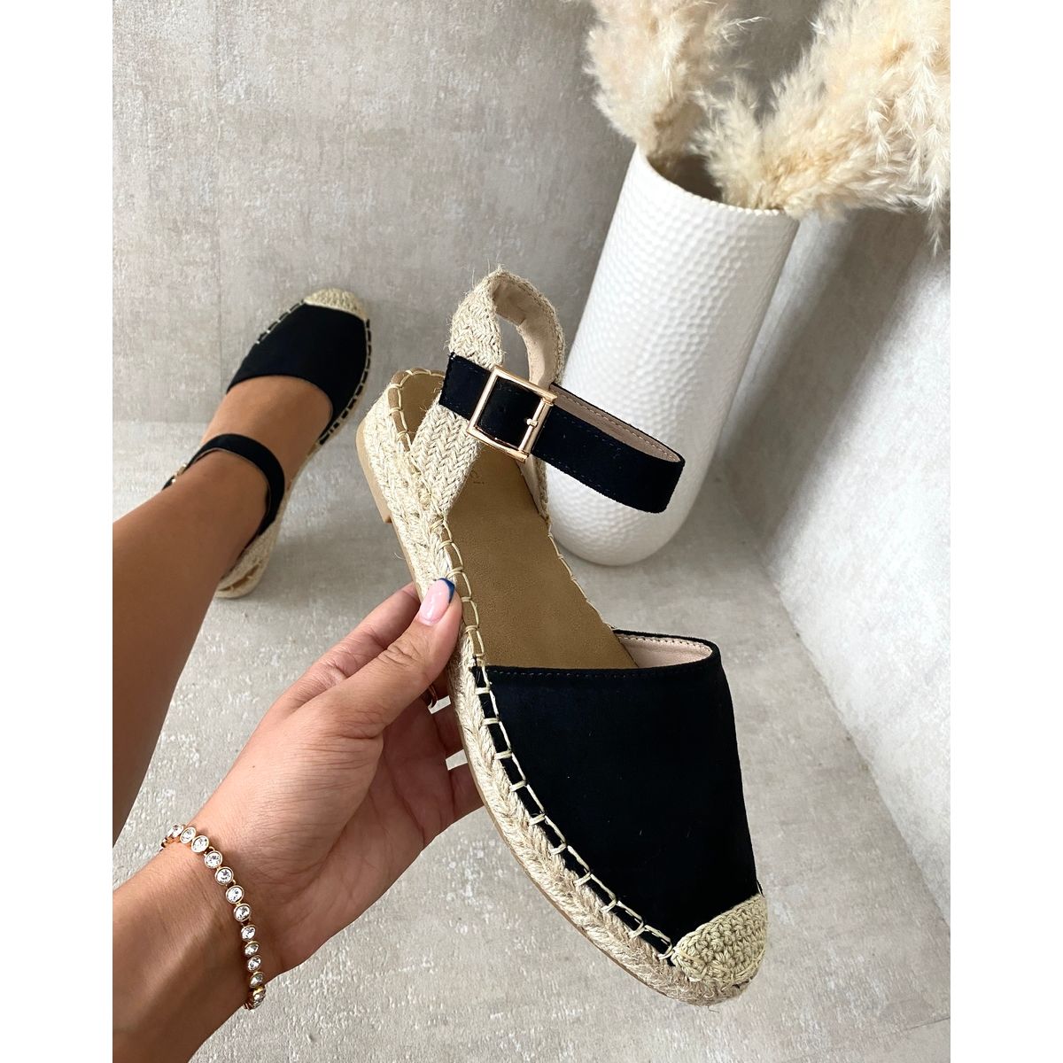 Toe Ankle Strap Espadrille Sandals Go Wholesale