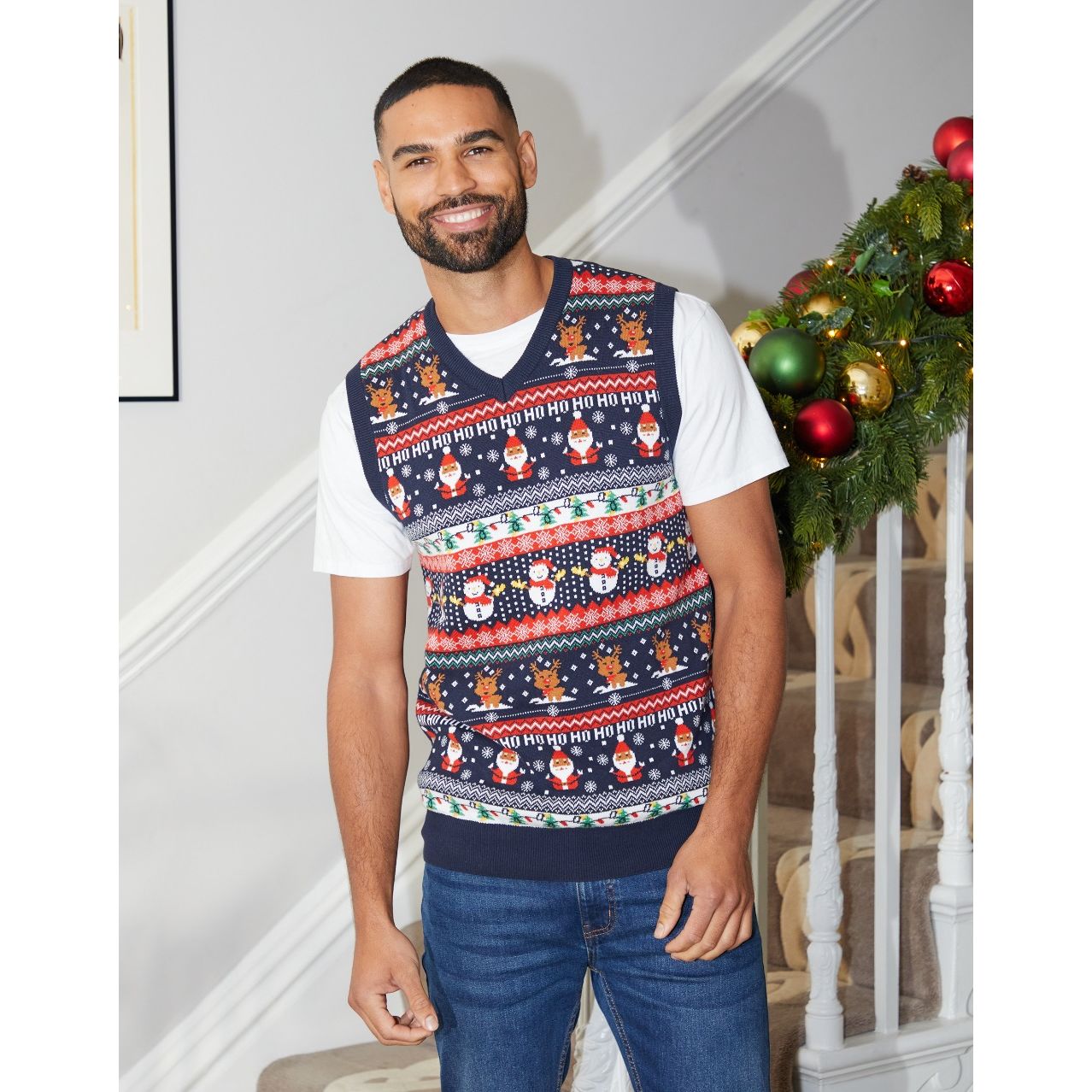 Christmas jumper vest sale