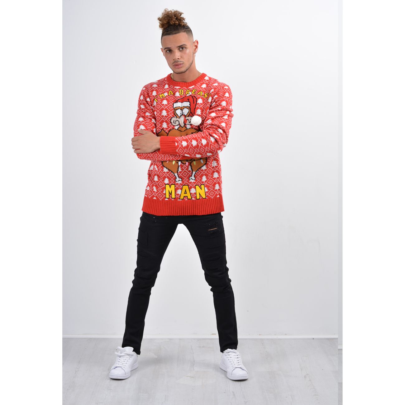 Red Breast Man Christmas Jumper Go Wholesale