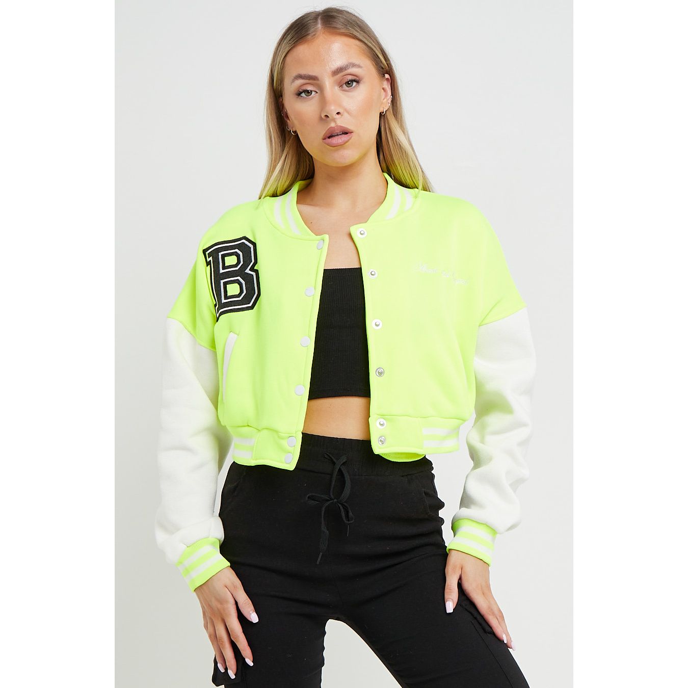 Neon green sale bomber jacket
