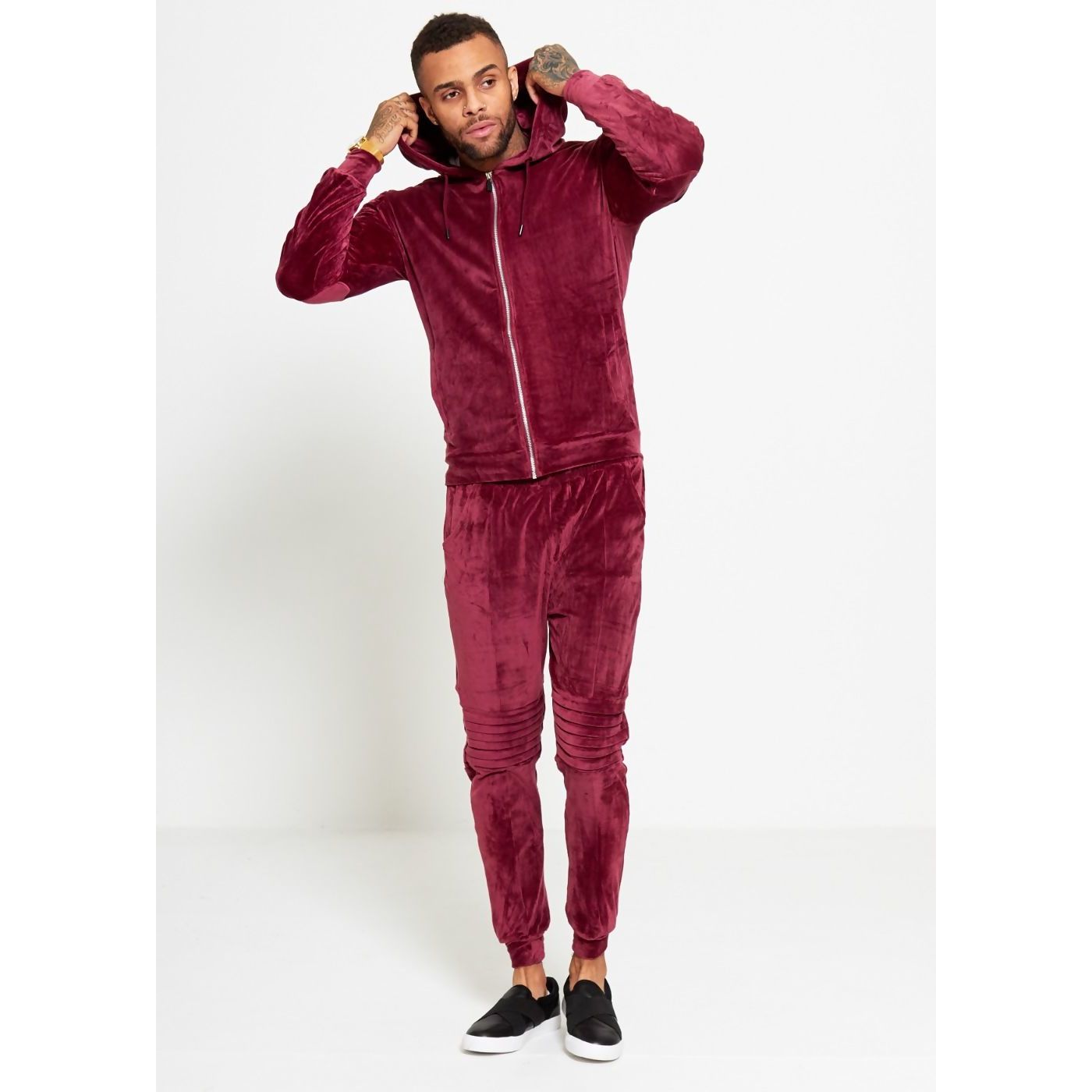 Velvet shop red tracksuit