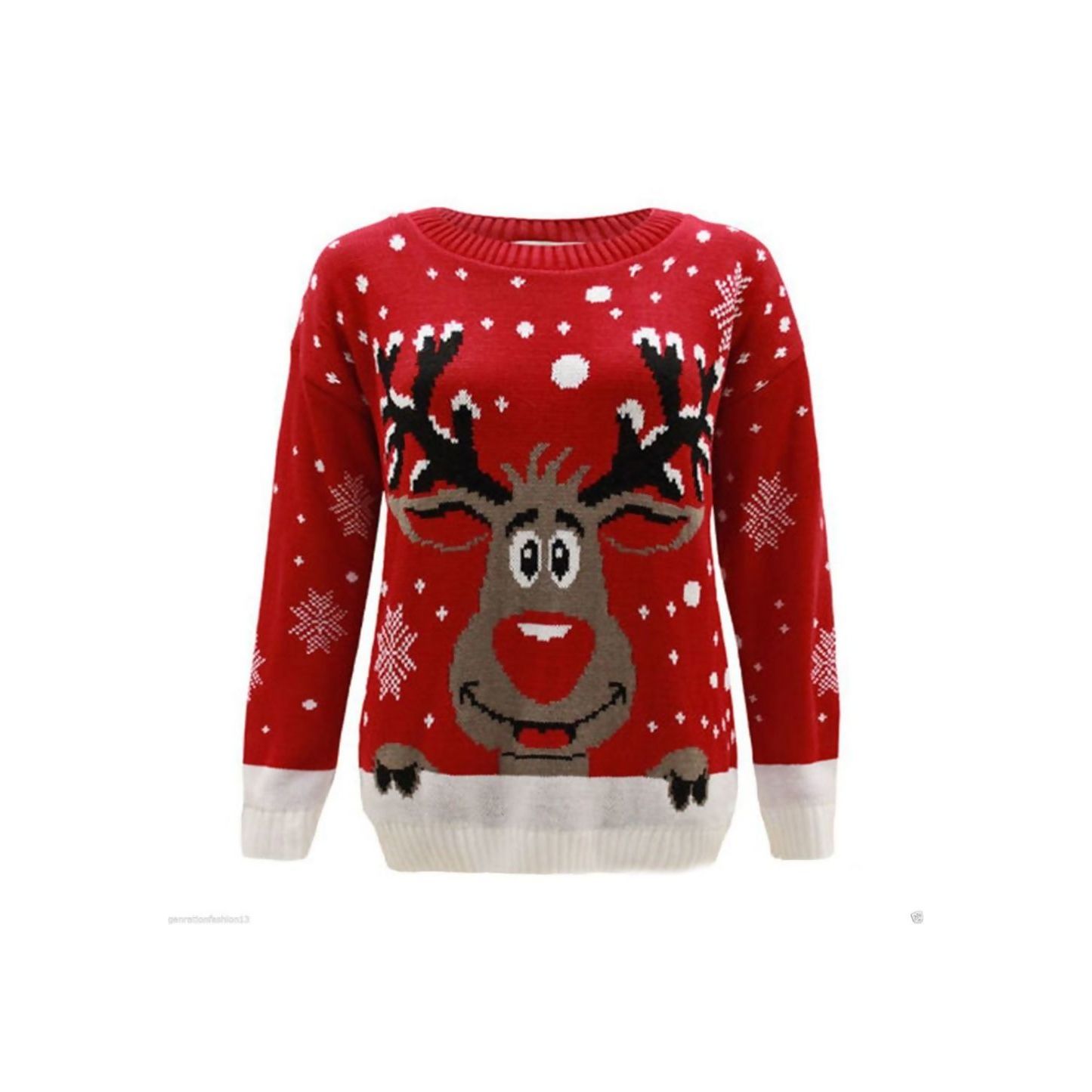 Red reindeer christmas hotsell jumper