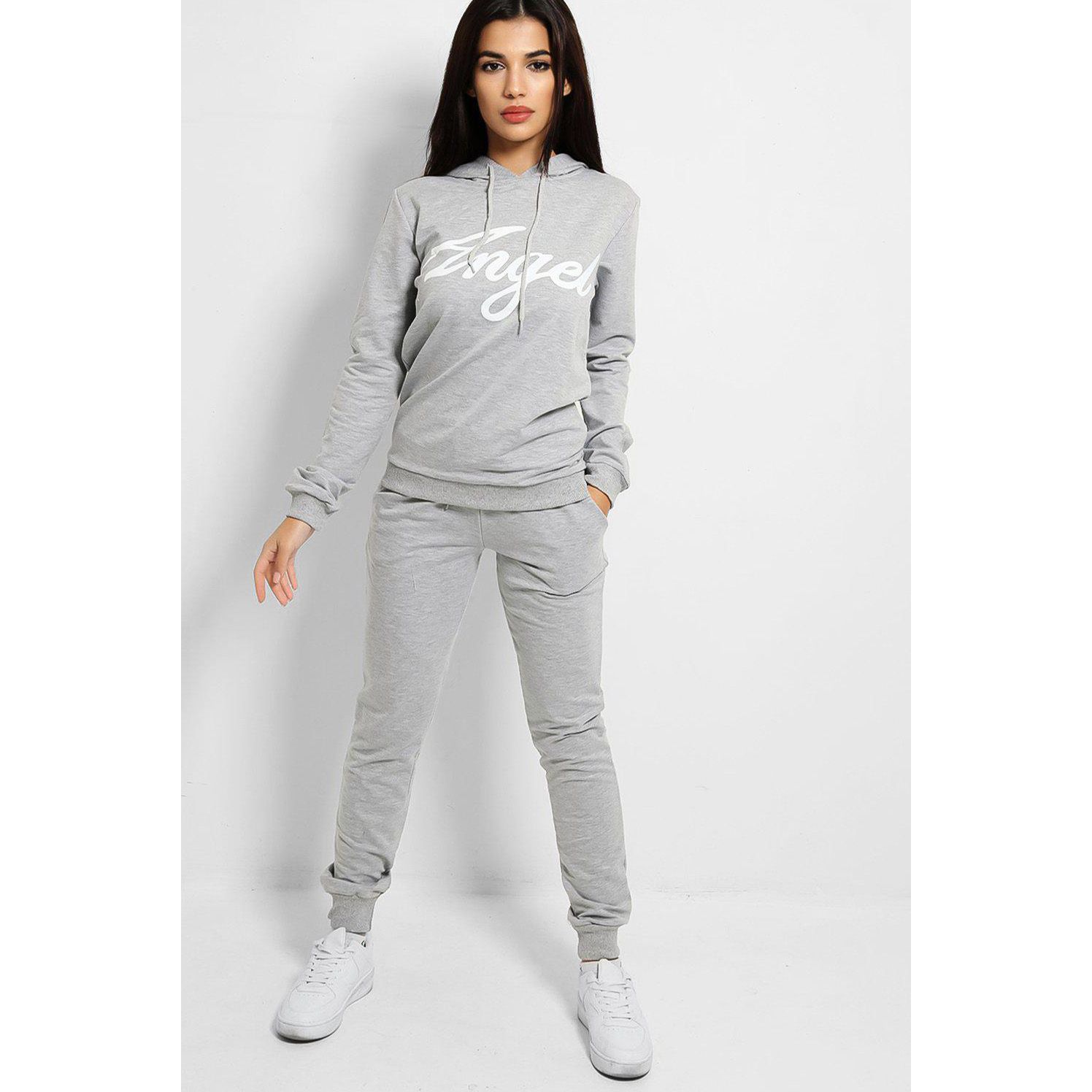 Plus size grey new arrivals tracksuit