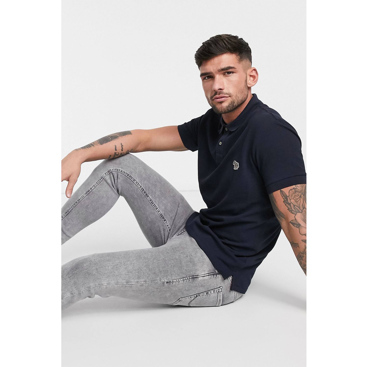 Navy Paul Smith Slim Fit Zebra Logo Polo Go Wholesale