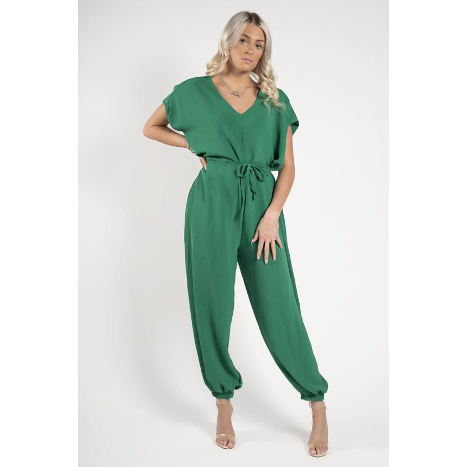 TIE WAIST HAREM JUMPSUIT Go Wholesale