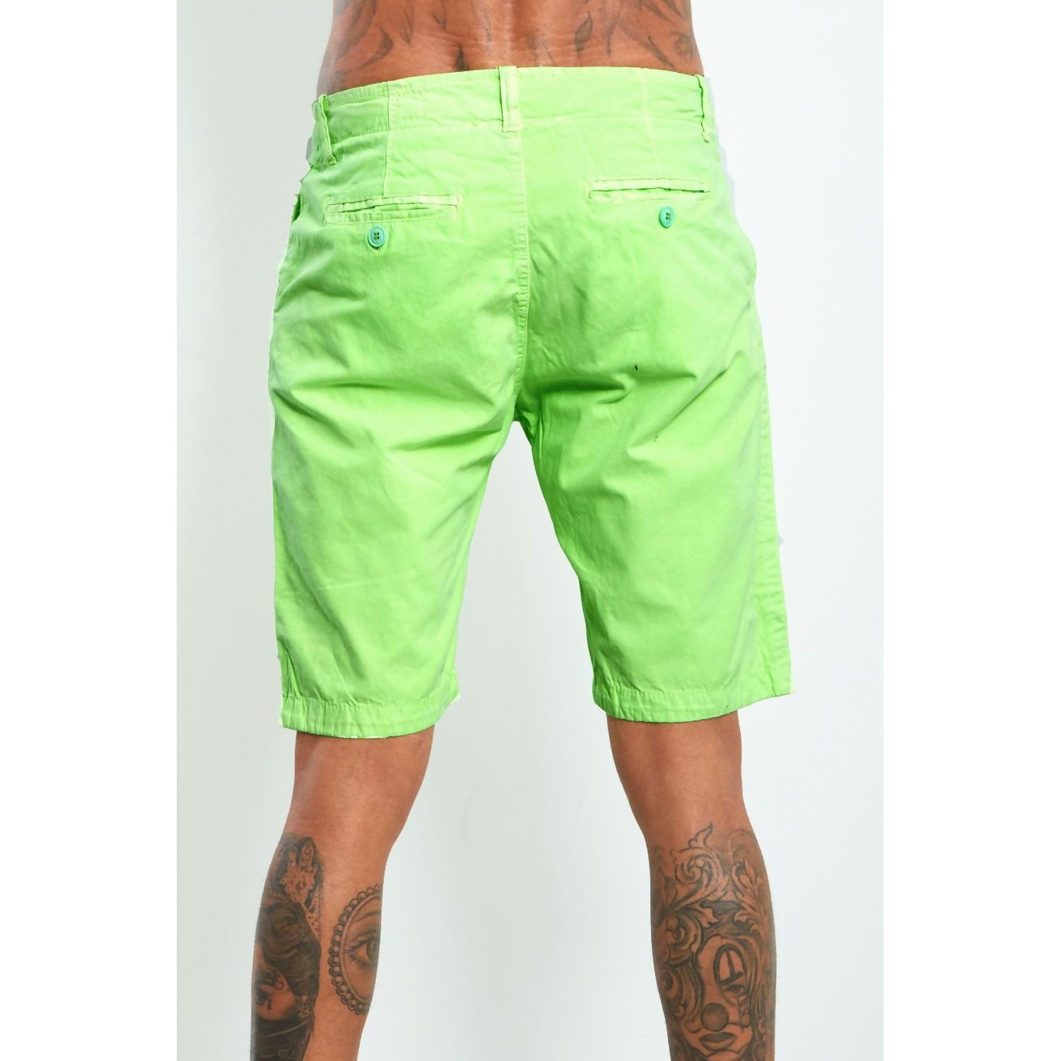 Neon green cargo shorts store