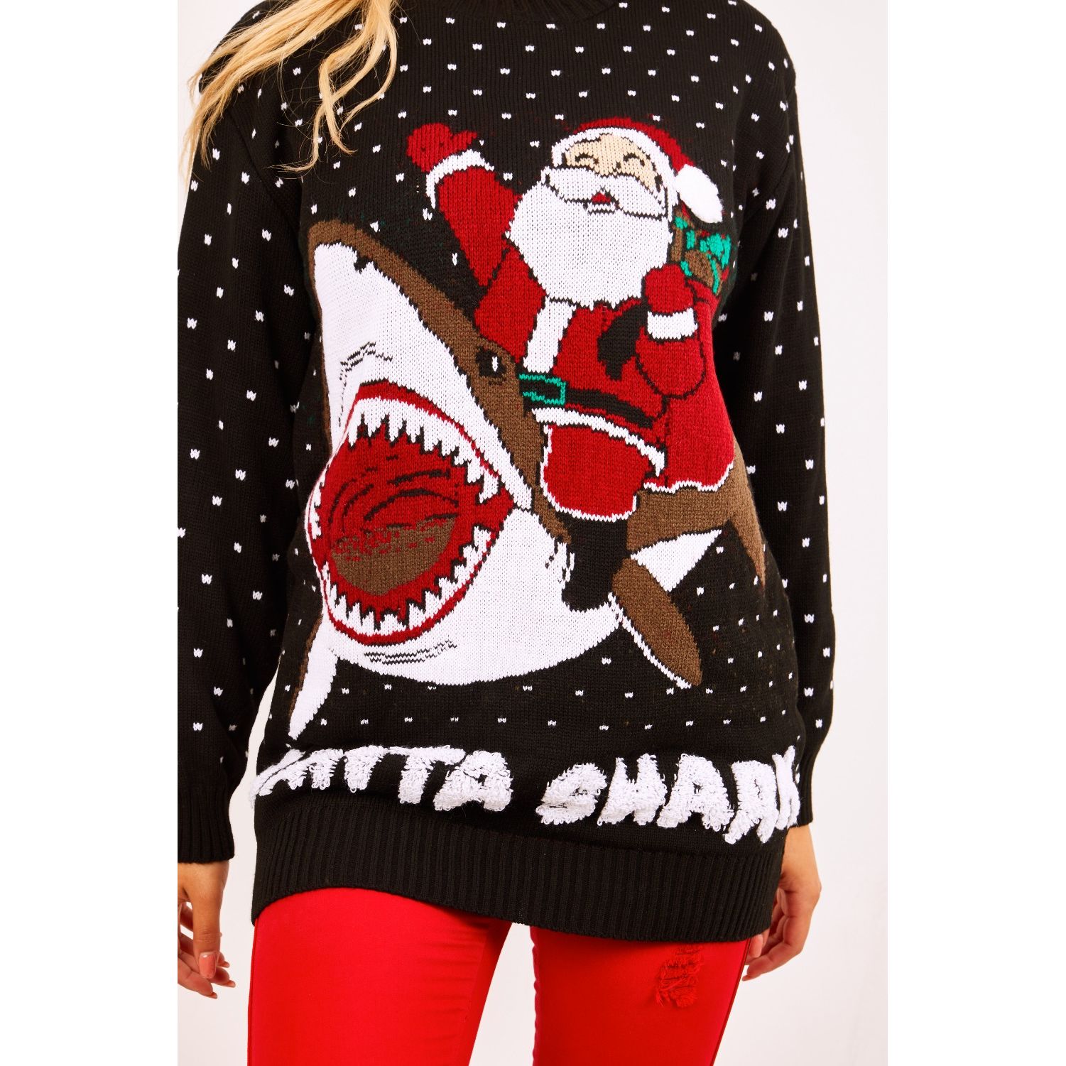 Shark christmas sale jumper