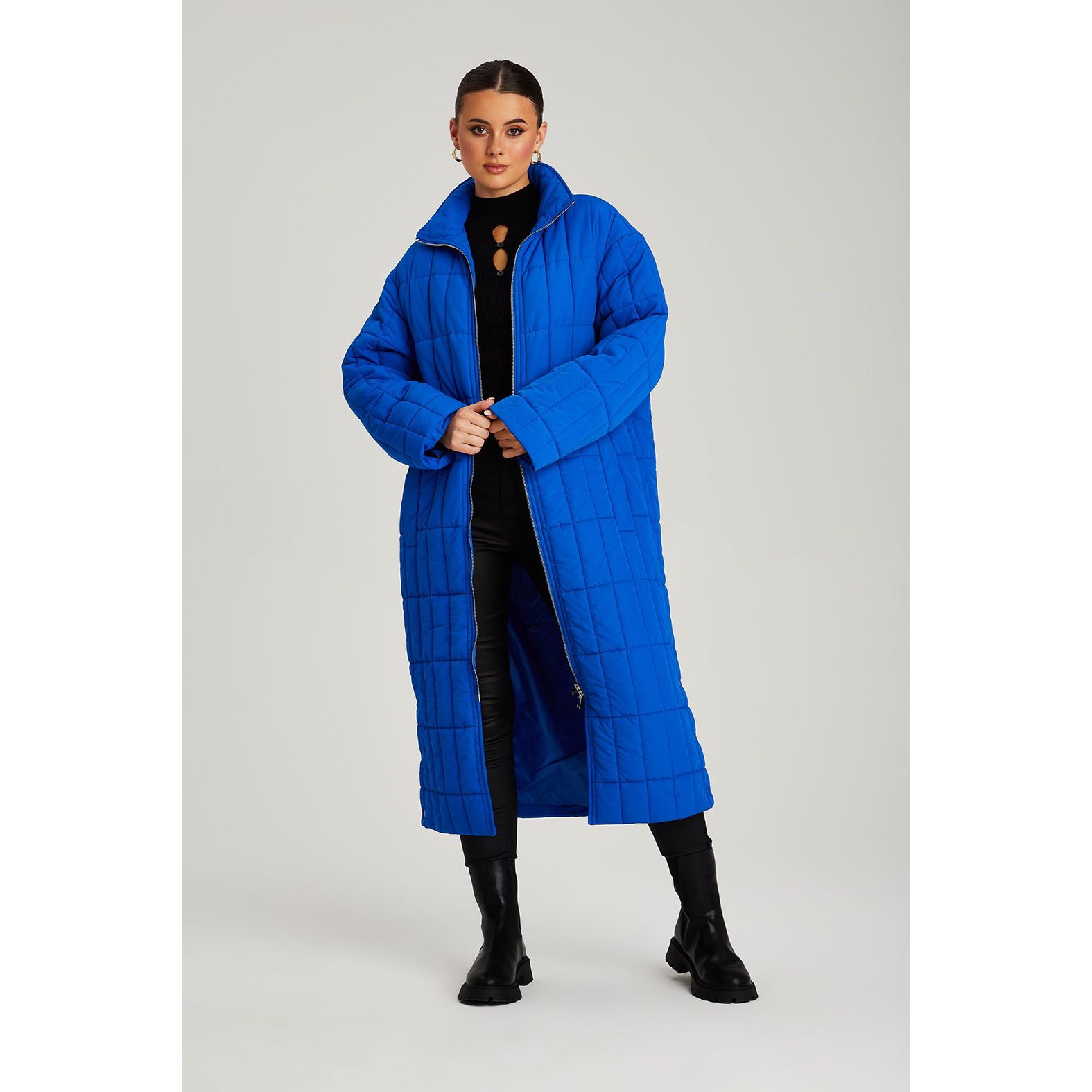 Cobalt blue ladies coat hot sale