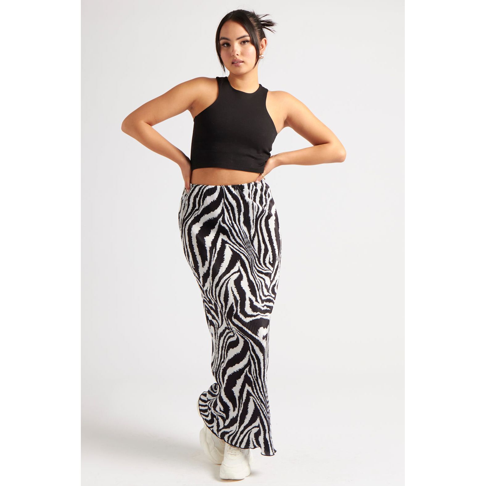 Plisse maxi rok clearance