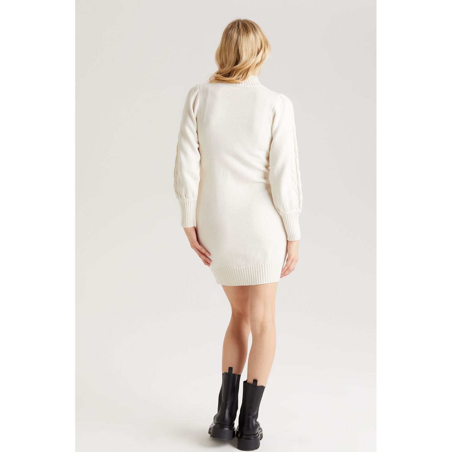 Cream Cable Knit Dress Go Wholesale
