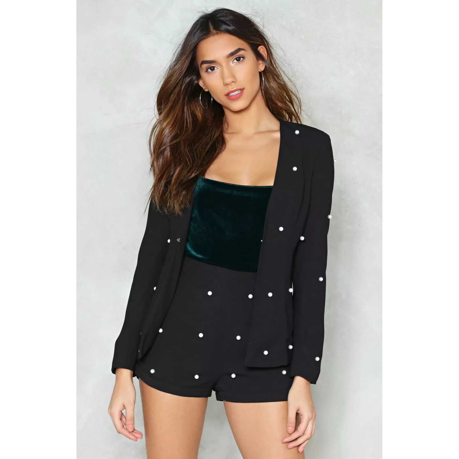 Pearl shorts and blazer sale
