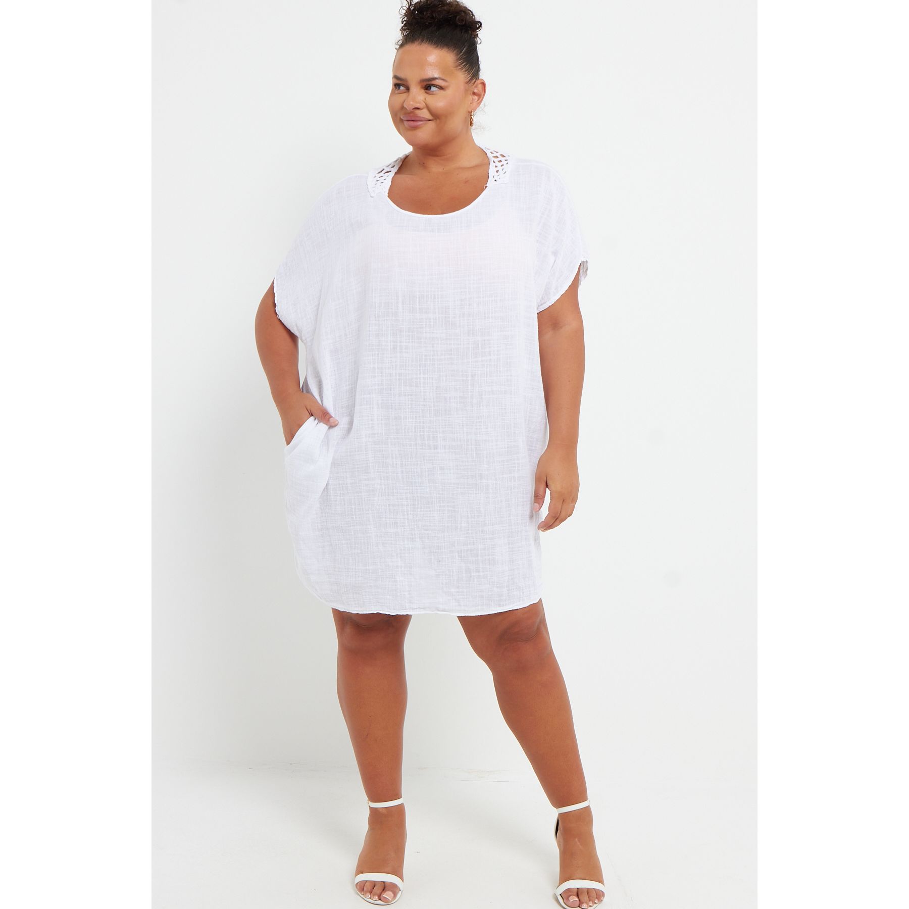 Plus size white shirt hot sale uk