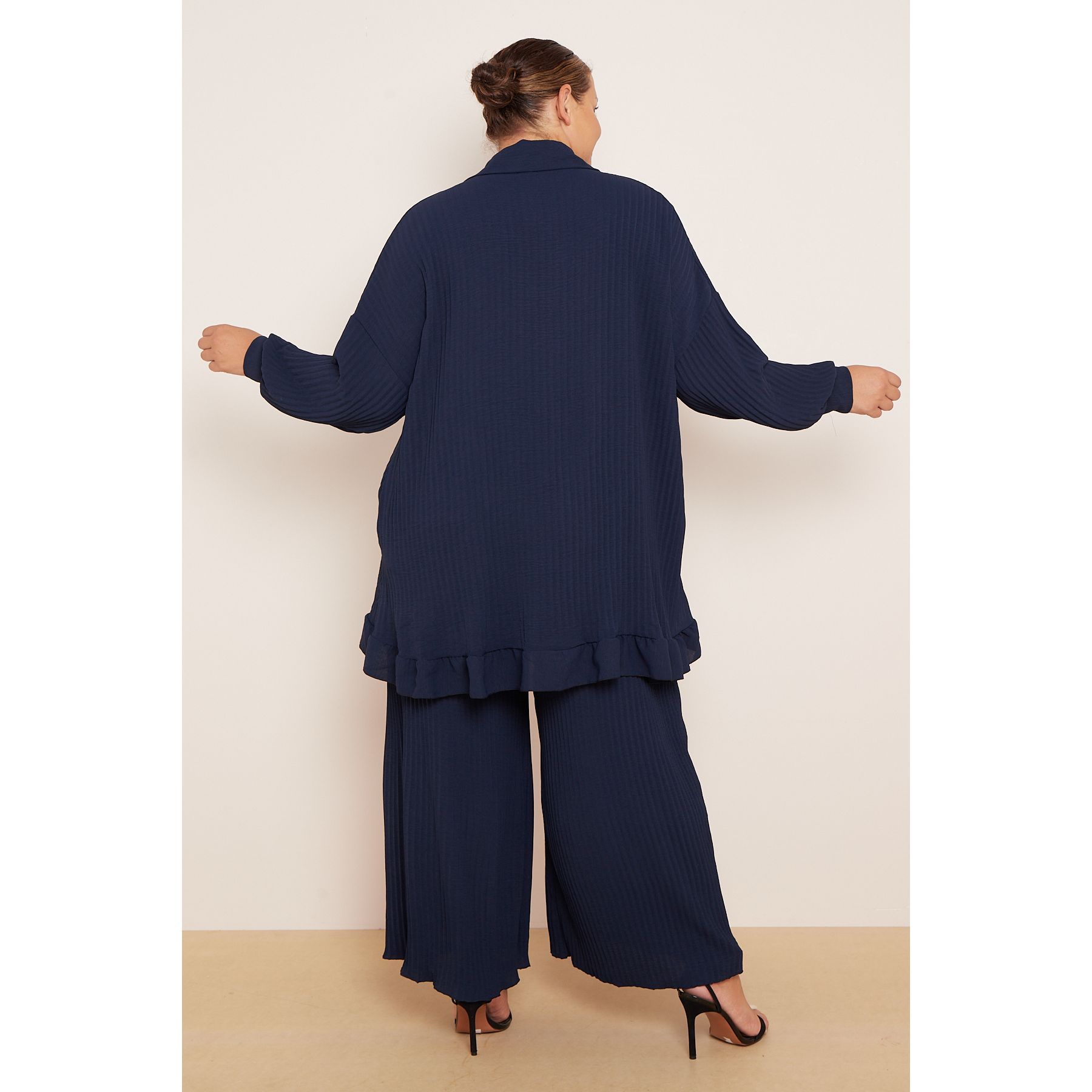 Plus size outlet navy trousers