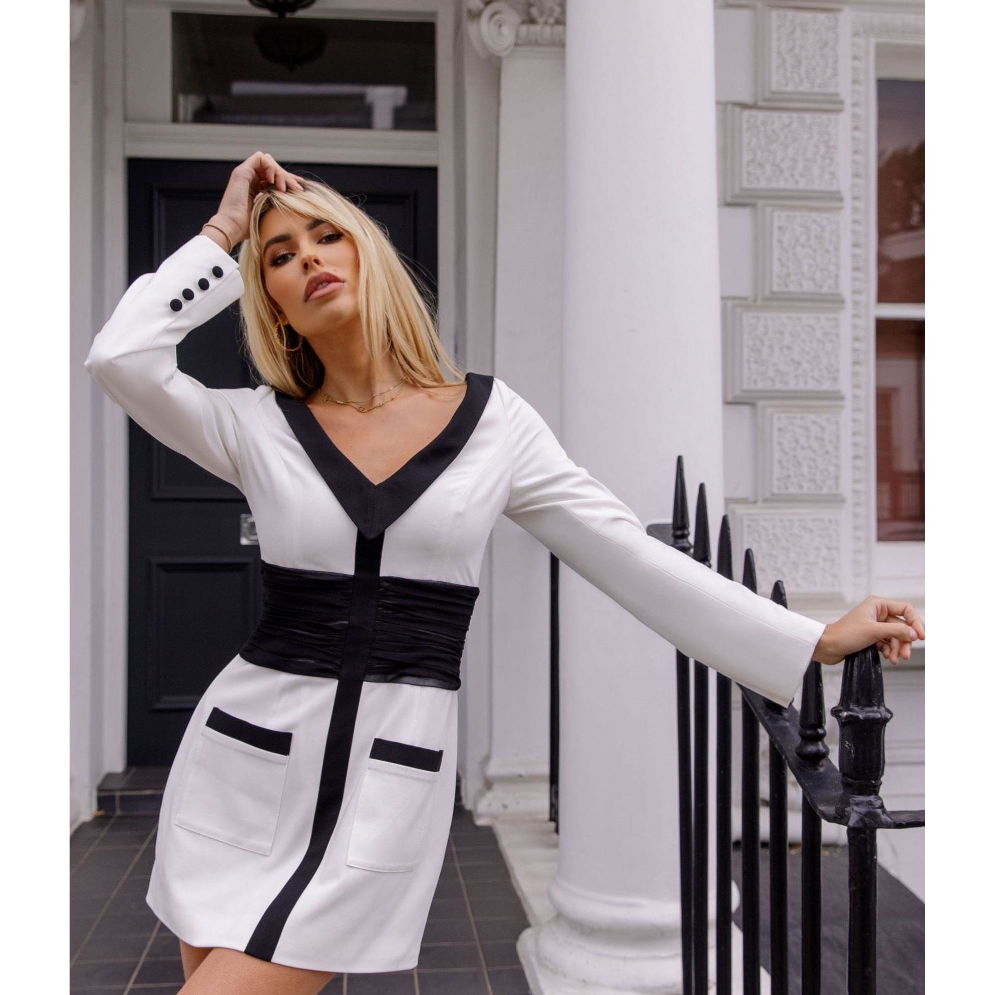 White Blazer Dress Go Wholesale