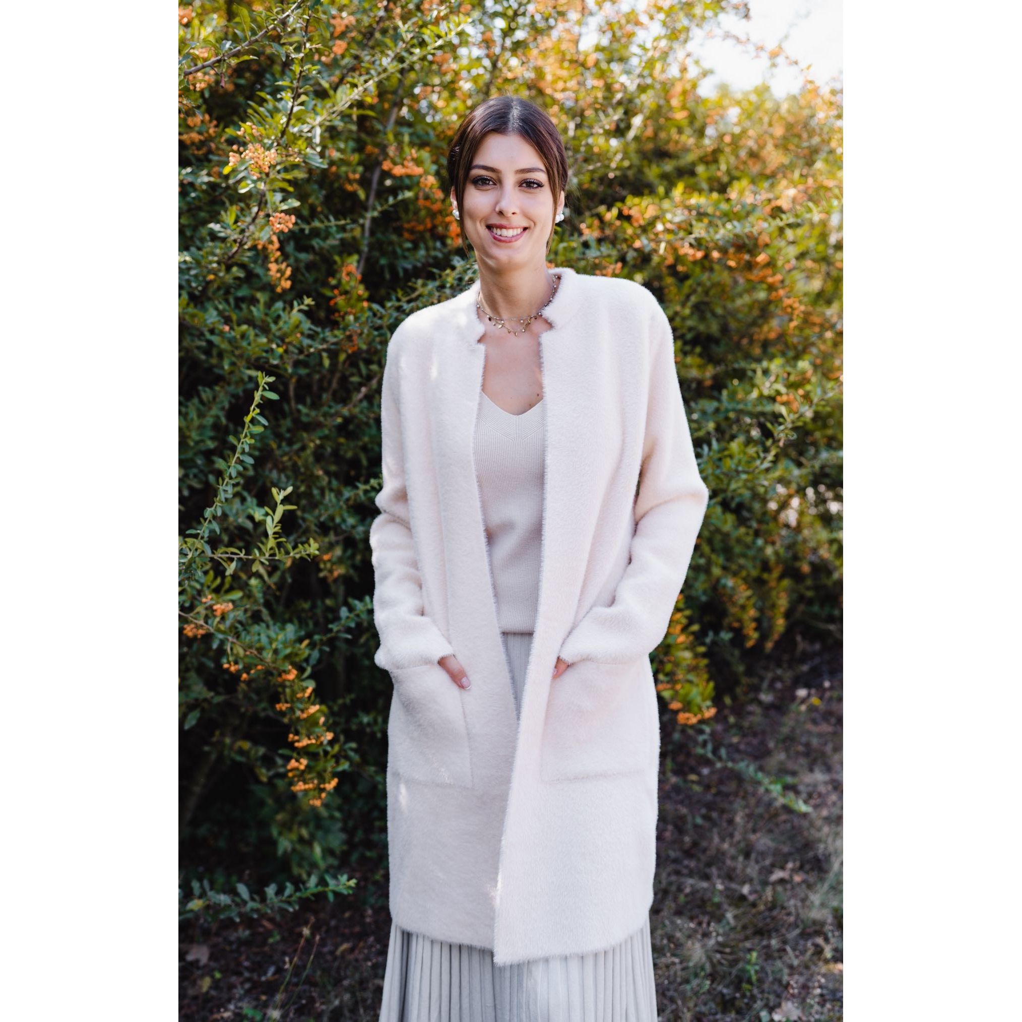Camel Premium Soft Fluffy Coatigan With Pockets Go Wholesale