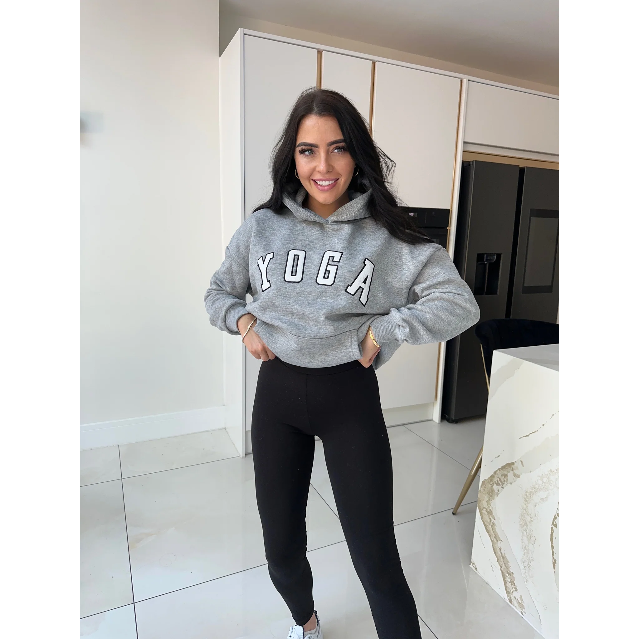 Yoga pants and hoodie outlet