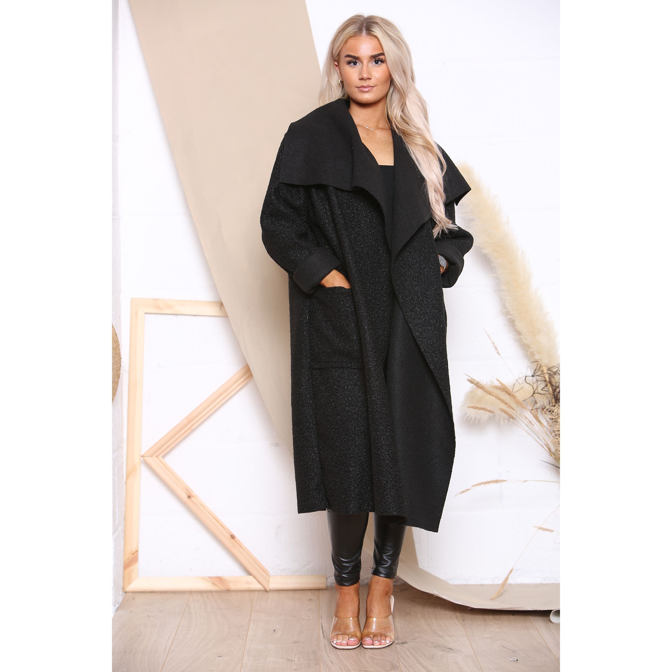 Waterfall winter coat top