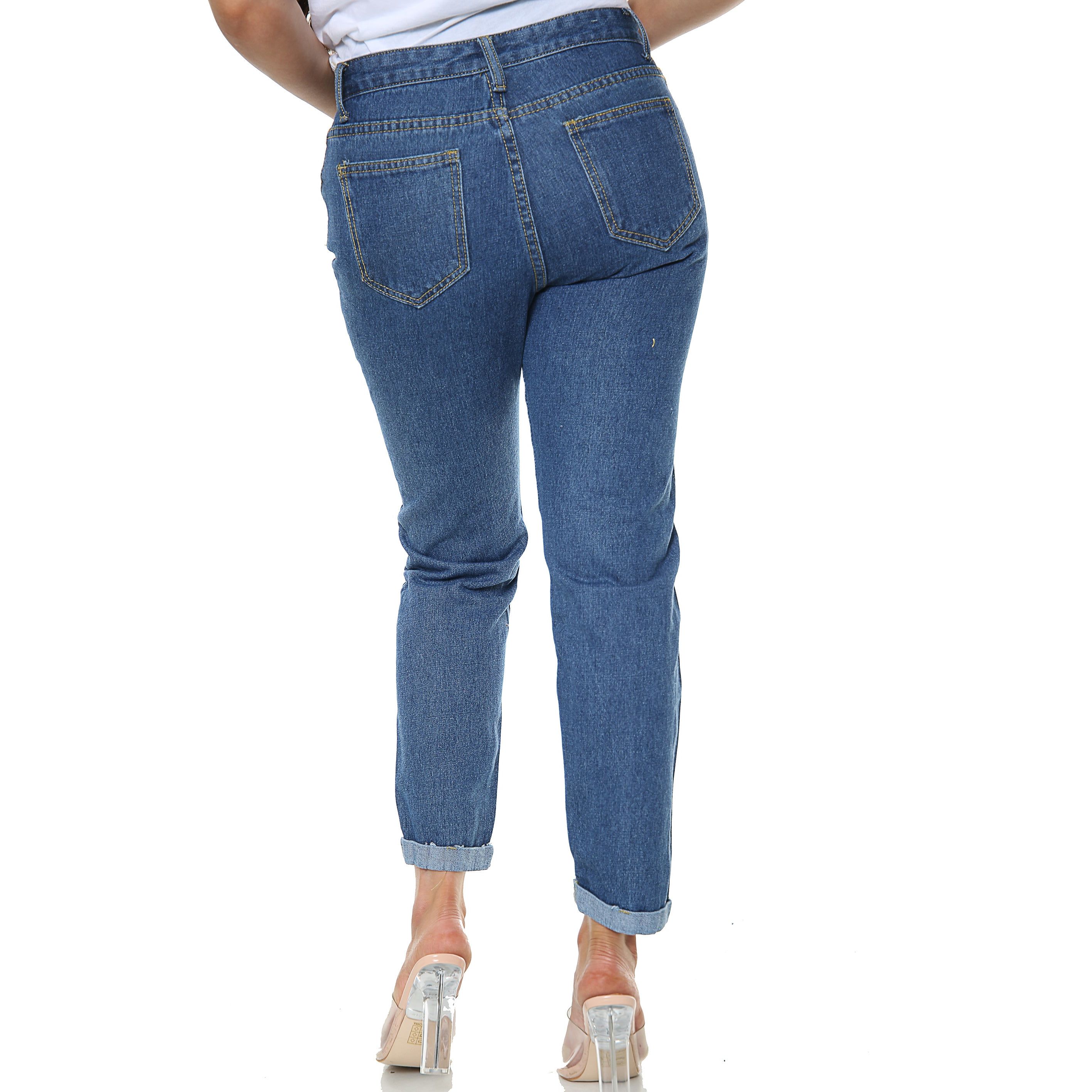 Blue Boyfriend Jeans | Go Wholesale